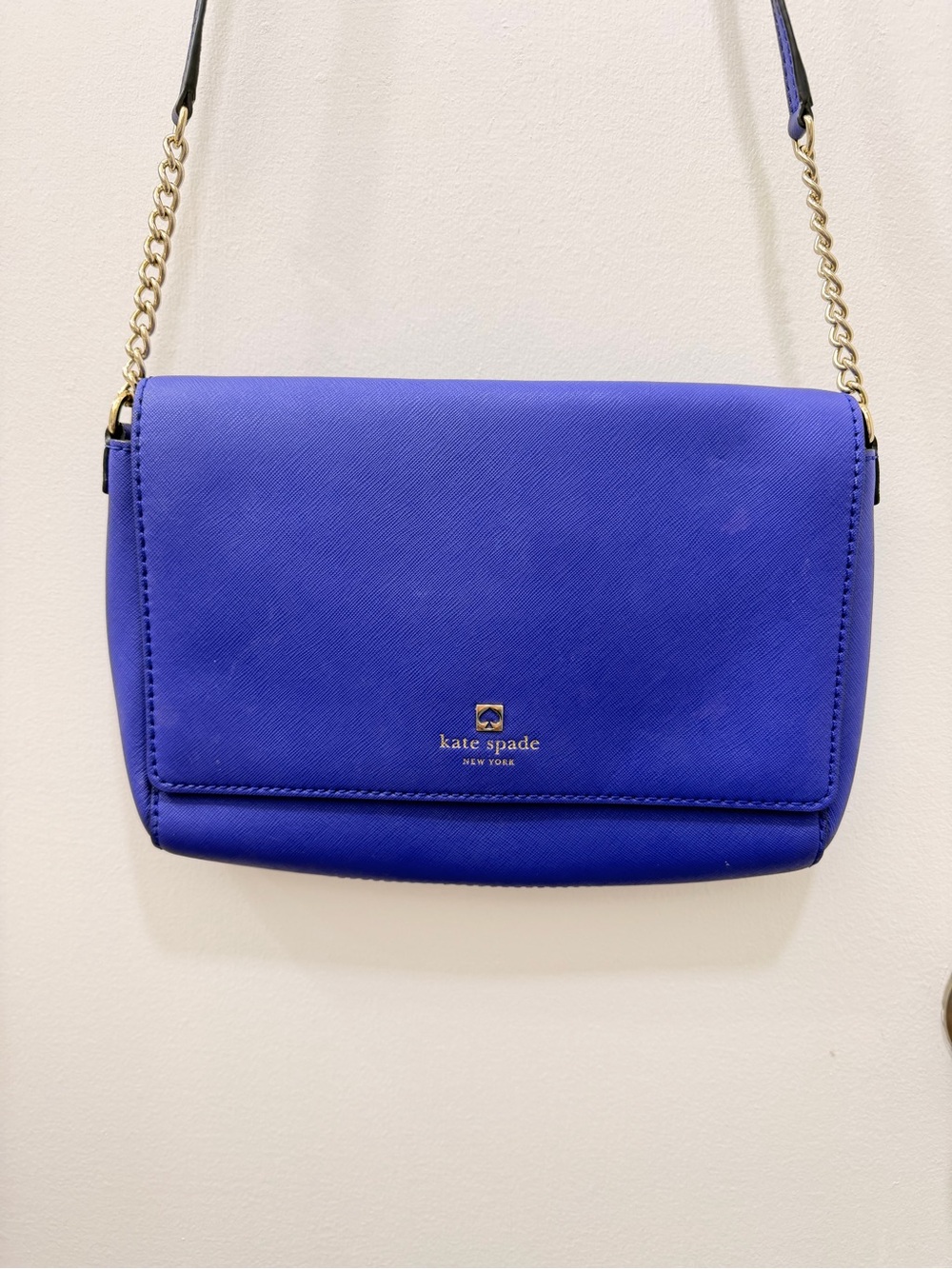 kate spade deep purple chain-strap crossbody bag